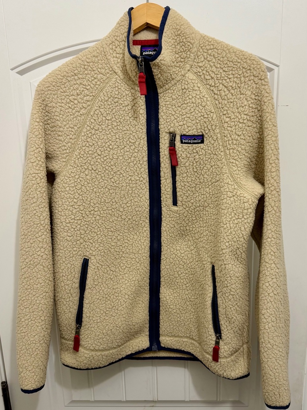 Patagonia Retro Pile Jacket Fleece Sherpa Full Zip Beige Men’s Size M, 22801FA20